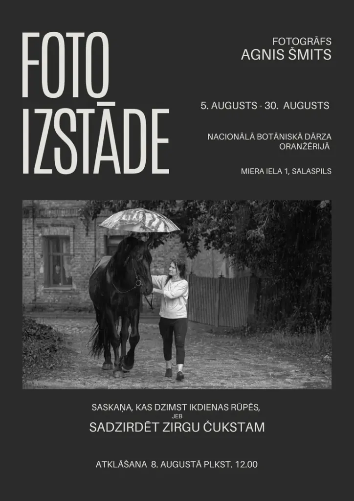 “Sadzirdēt zirgu čukstam” Salaspilī līdz 30. augustam: praktiskā informācija